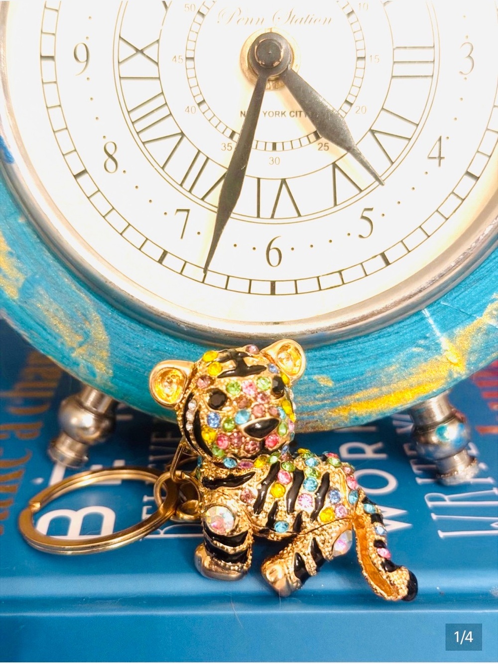 NWOT Sweetly Posable, three dimensional Tiger Boy Key chain